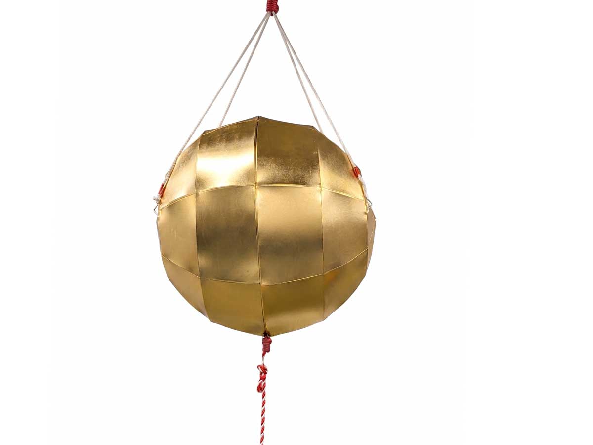 二つ割れ８０cm金色くす玉（久寿玉）